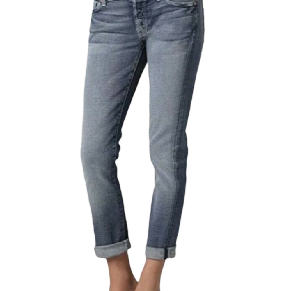 7 For All Mankind • Josefina Skinny Boyfriend Jeans, Women’s Size 26